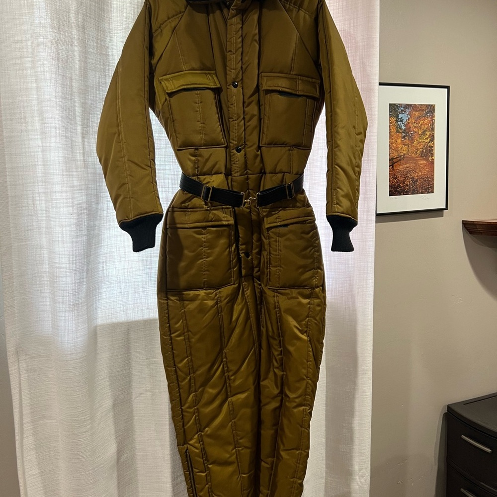 Vintage Walls Women's Mustard Ski & Snow Suit